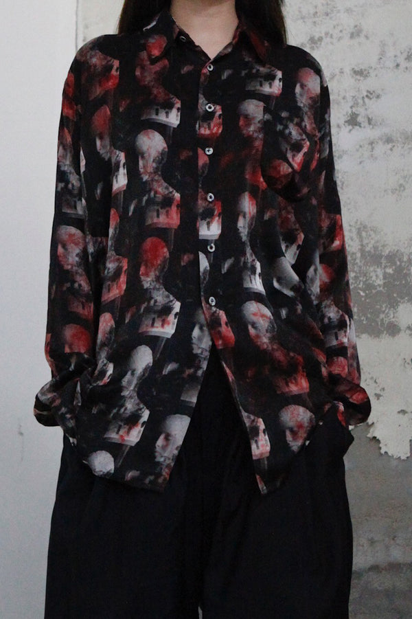 GEOFFREY B. SMALL Heavy Silk Lining Collection V Unisex GBS-CVS06-RHYH Church Dyed Red Print Tie Dye PGBS3